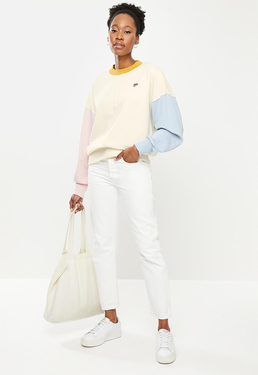PUMA - Downtown oversized crew sweat - ivory glow