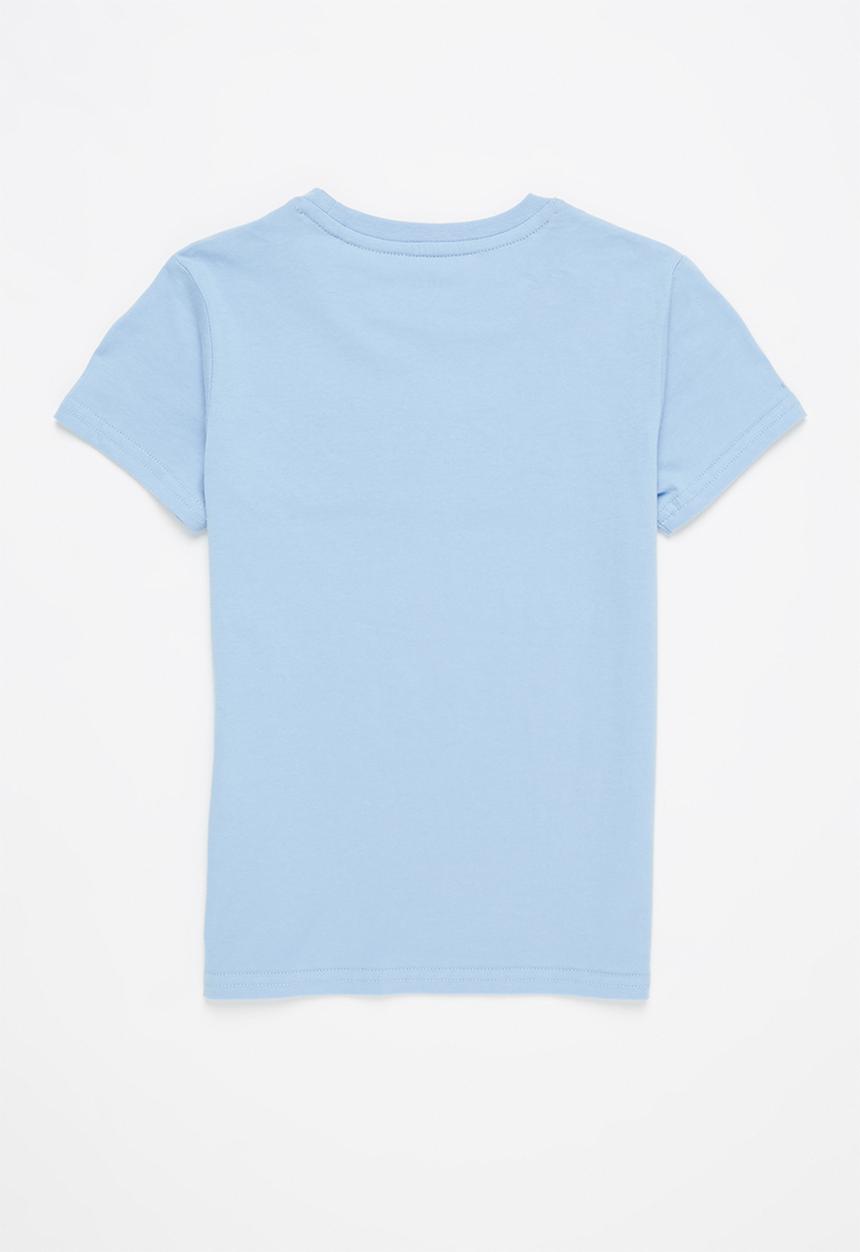 POLO - Girls terri embossed tee - light blue