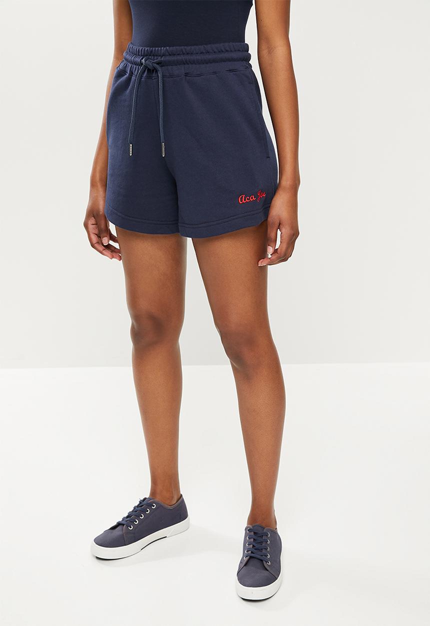 Aca Joe - Ladies aca joe unbrushed terry fleece short - navy