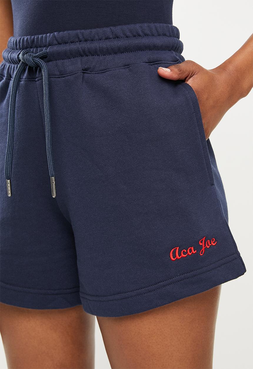 Aca Joe - Ladies aca joe unbrushed terry fleece short - navy
