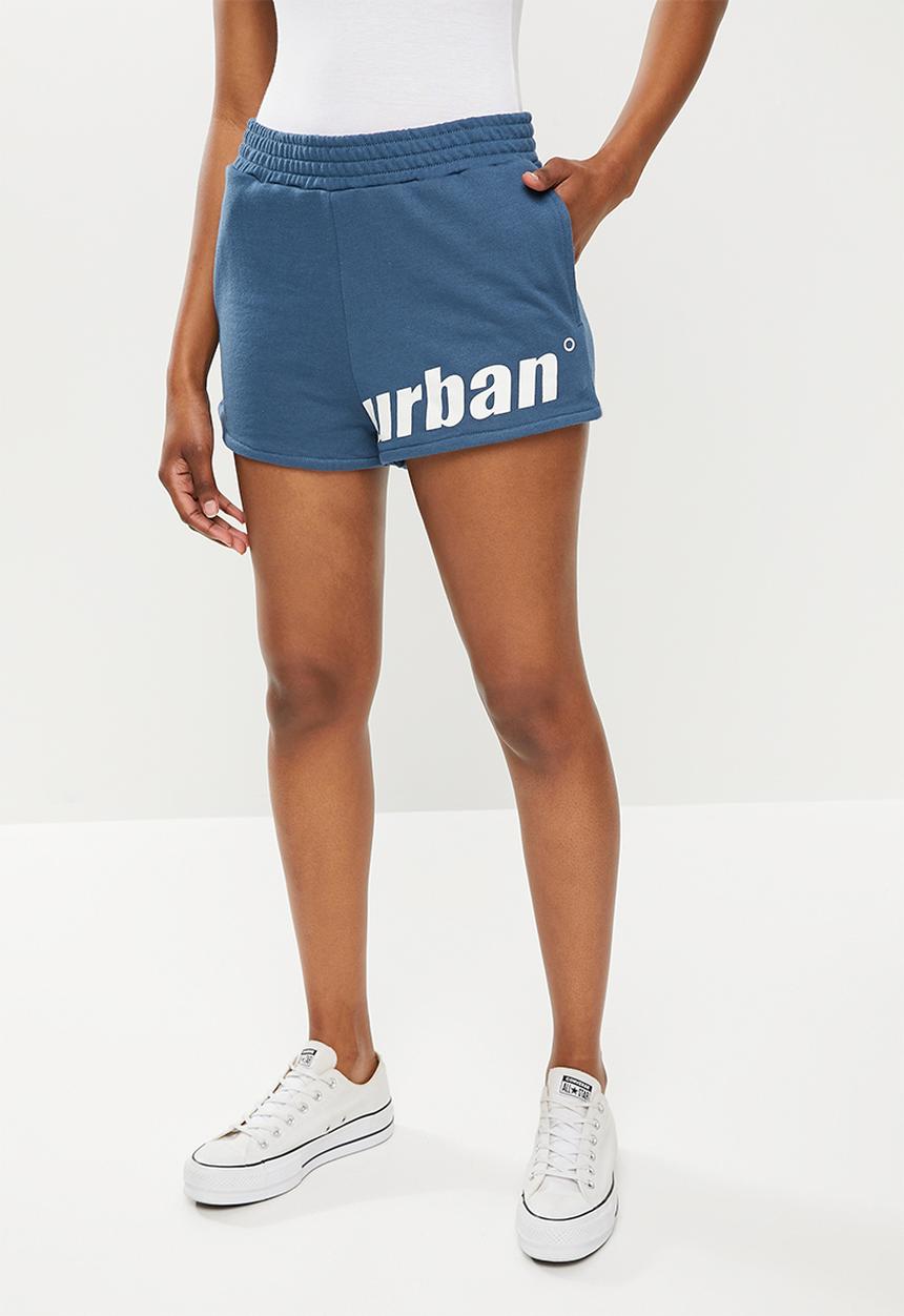 urban° - Ladies urban tonal print shorts - navy