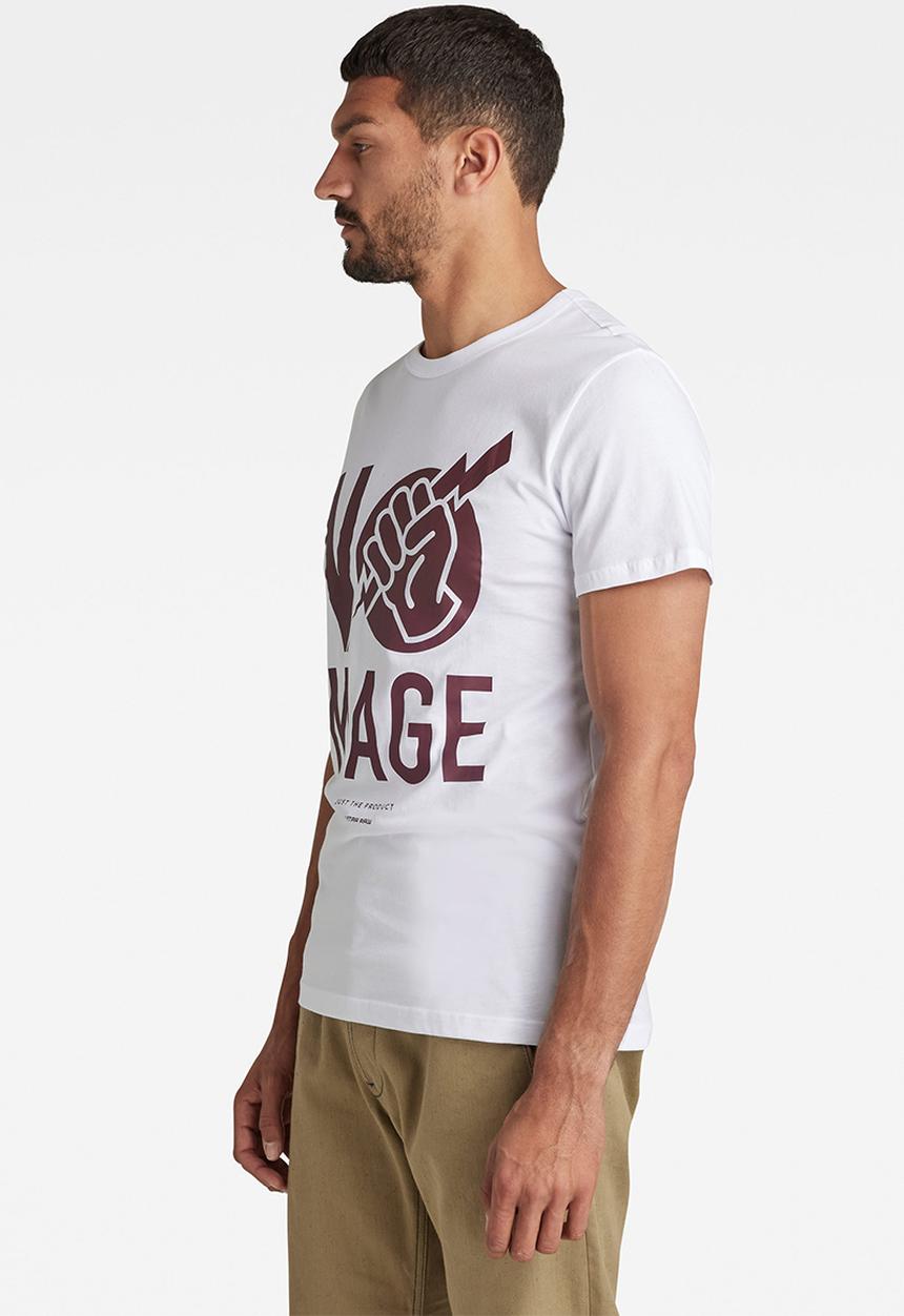 G-STAR - Graphic 12 r t s\s - white