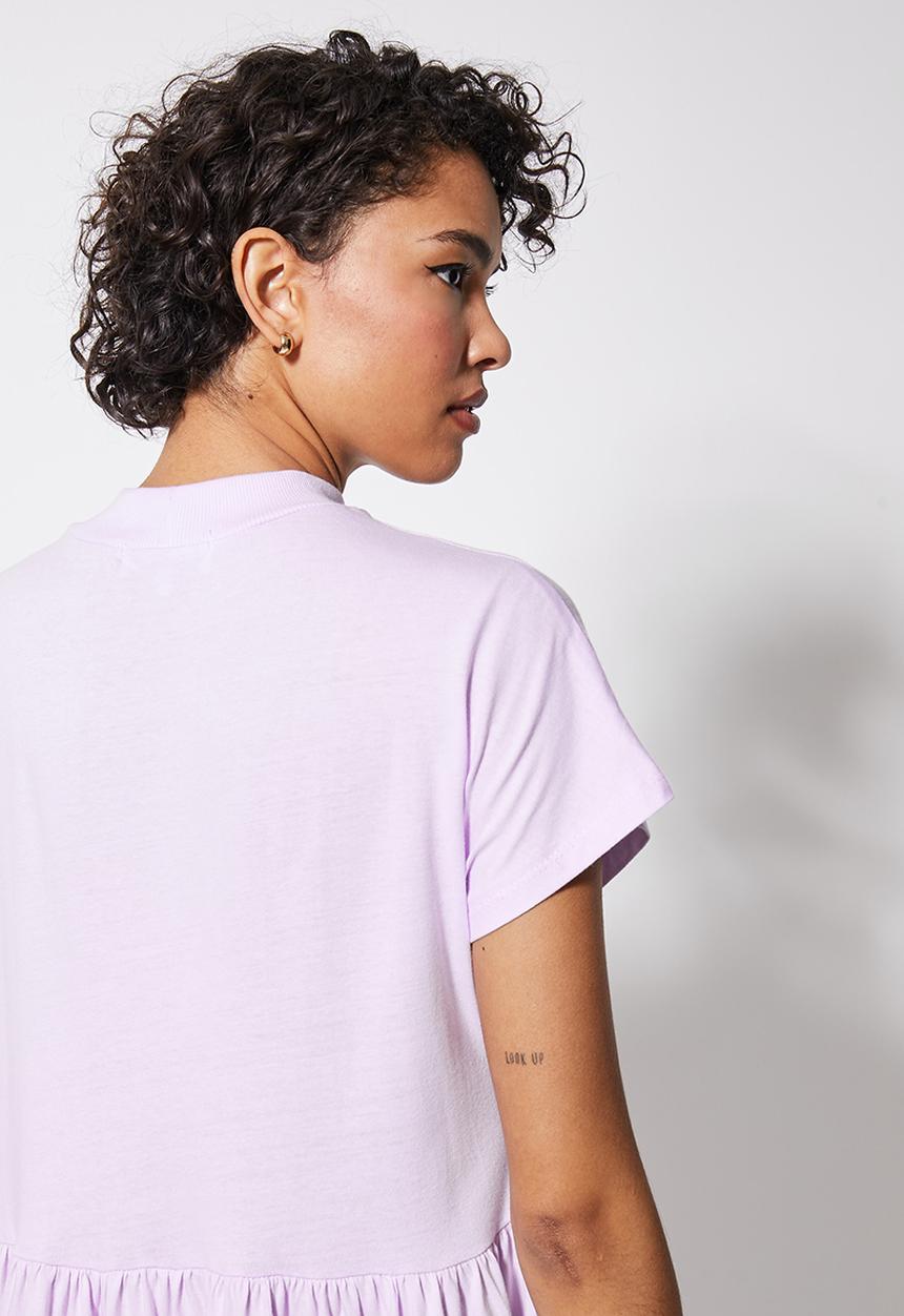 Superbalist - Tiered knit T-shirt dress -  lilac sache
