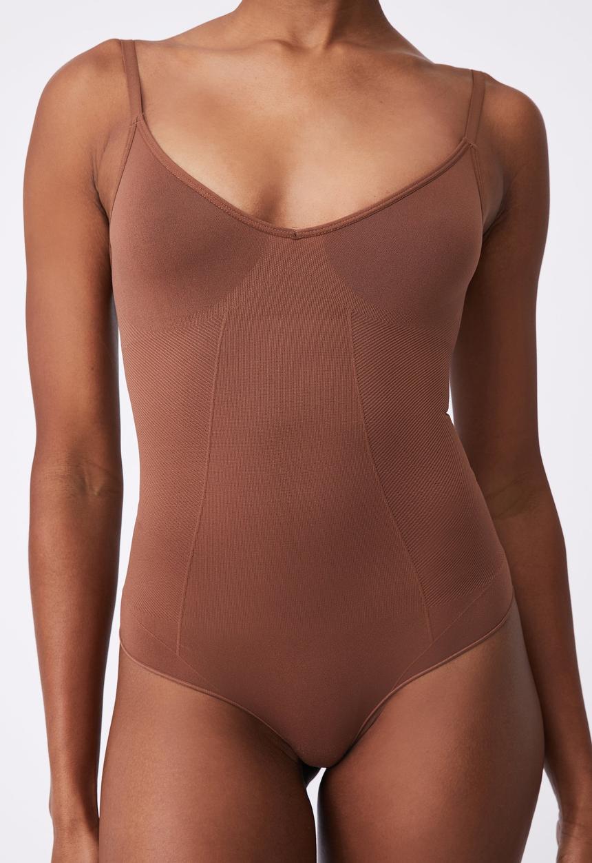 Cotton On - Go figure plunge bodysuit - chocolate mousse