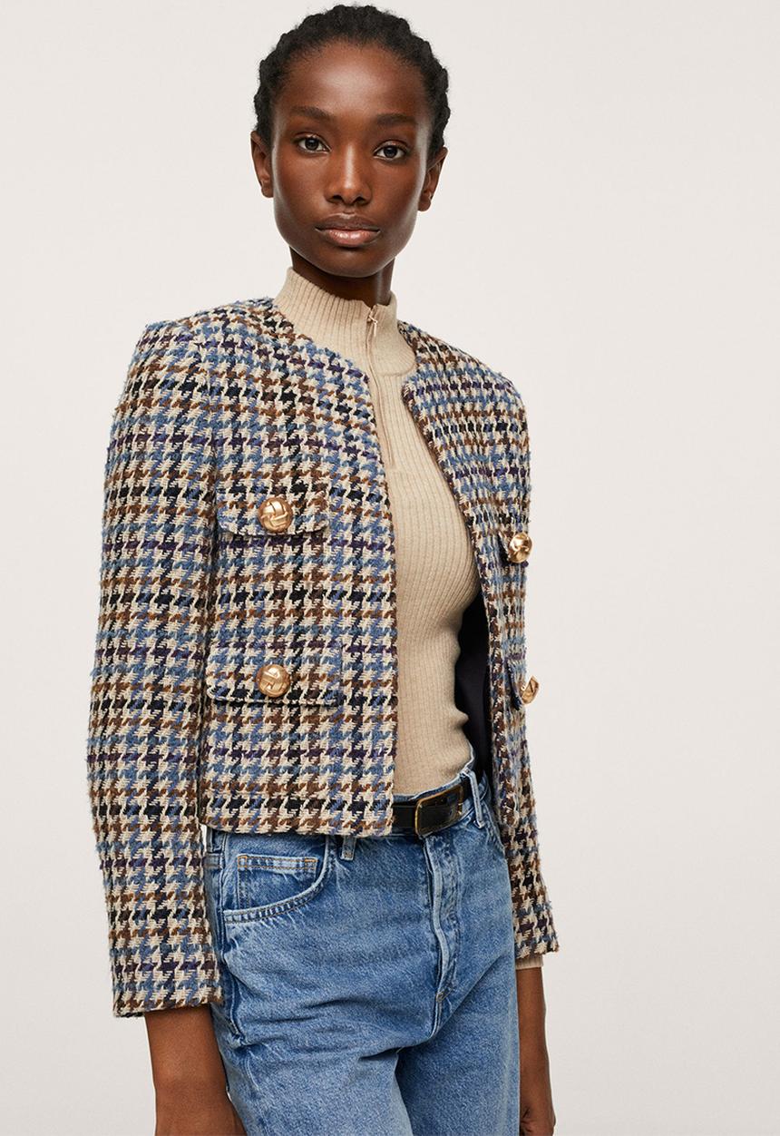 MANGO - Plus jacket colori - medium blue