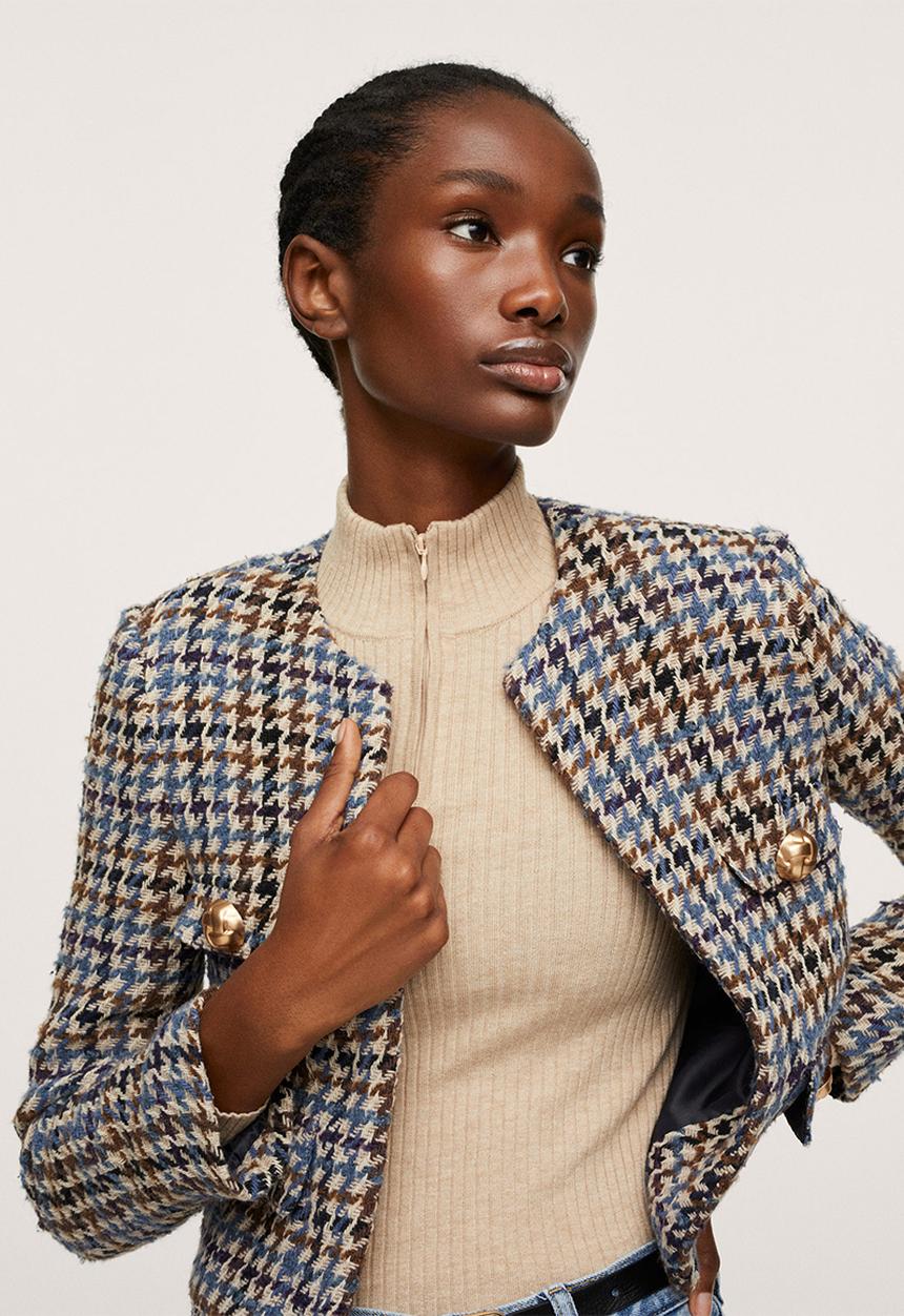 MANGO - Plus jacket colori - medium blue