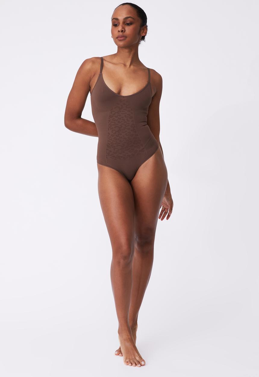 Cotton On - Go figure plunge bodysuit - espresso