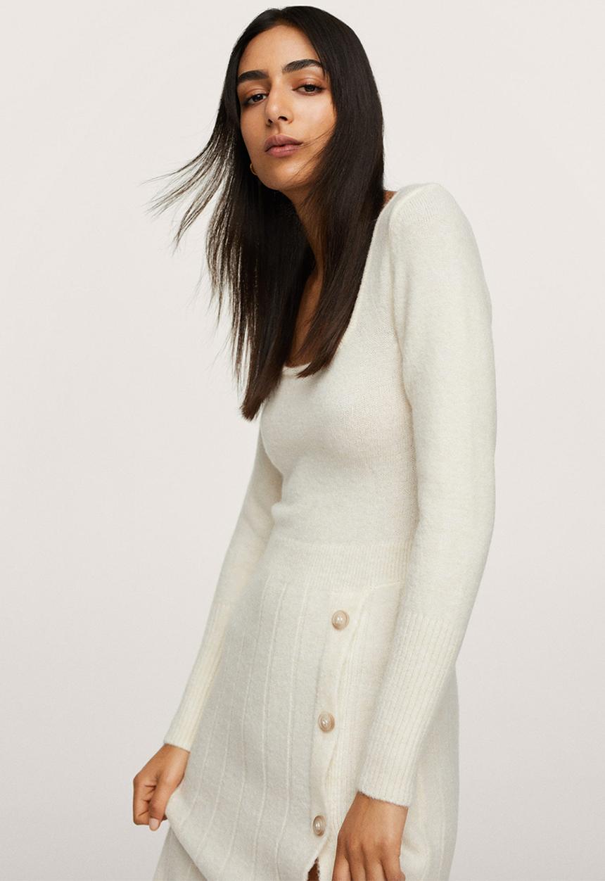 MANGO - Plus dress cloud - light beige
