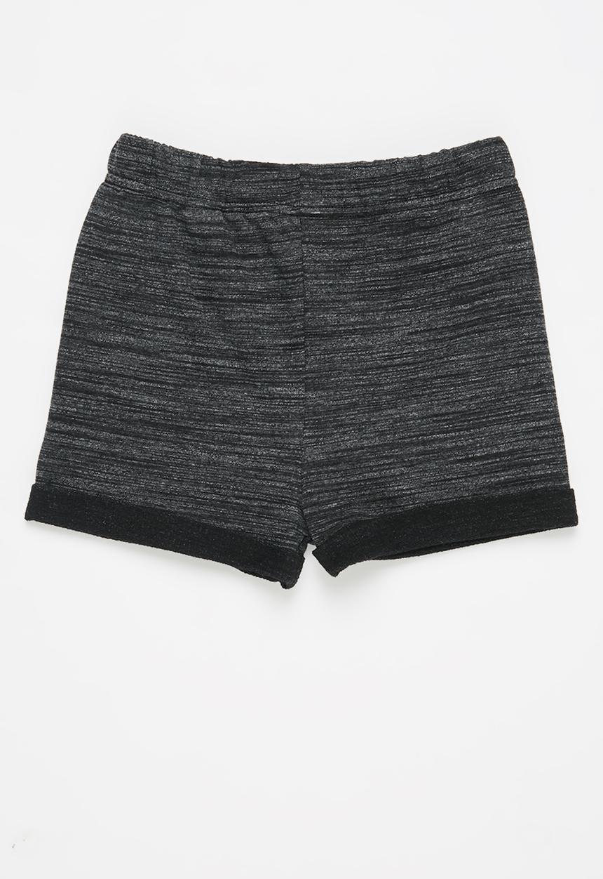 Pop Candy - Baby boys 3 pack fleece shorts - camo/blue/black