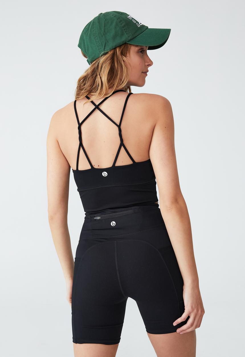 Cotton On - Ultimate strappy crop - black