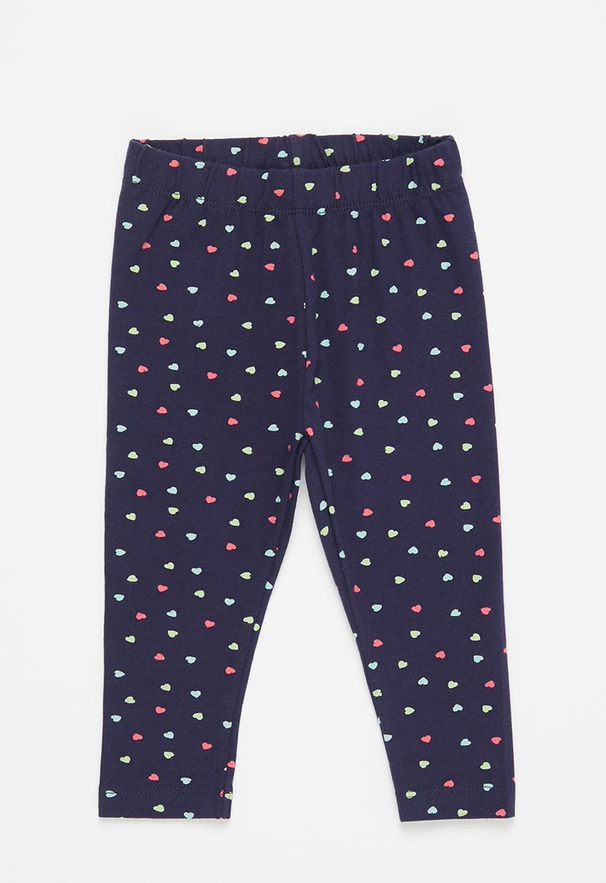 MINOTI - Girls basic aop legging - navy