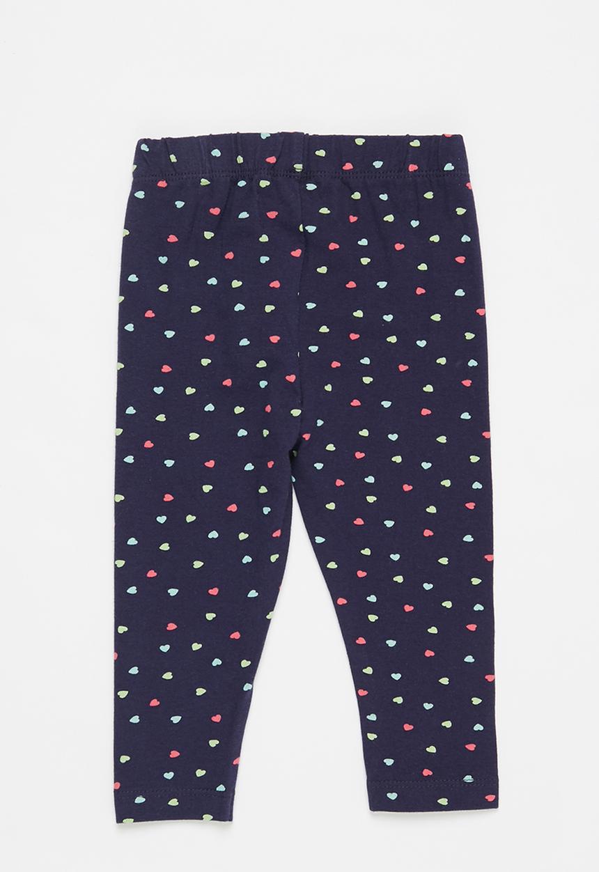 MINOTI - Girls basic aop legging - navy