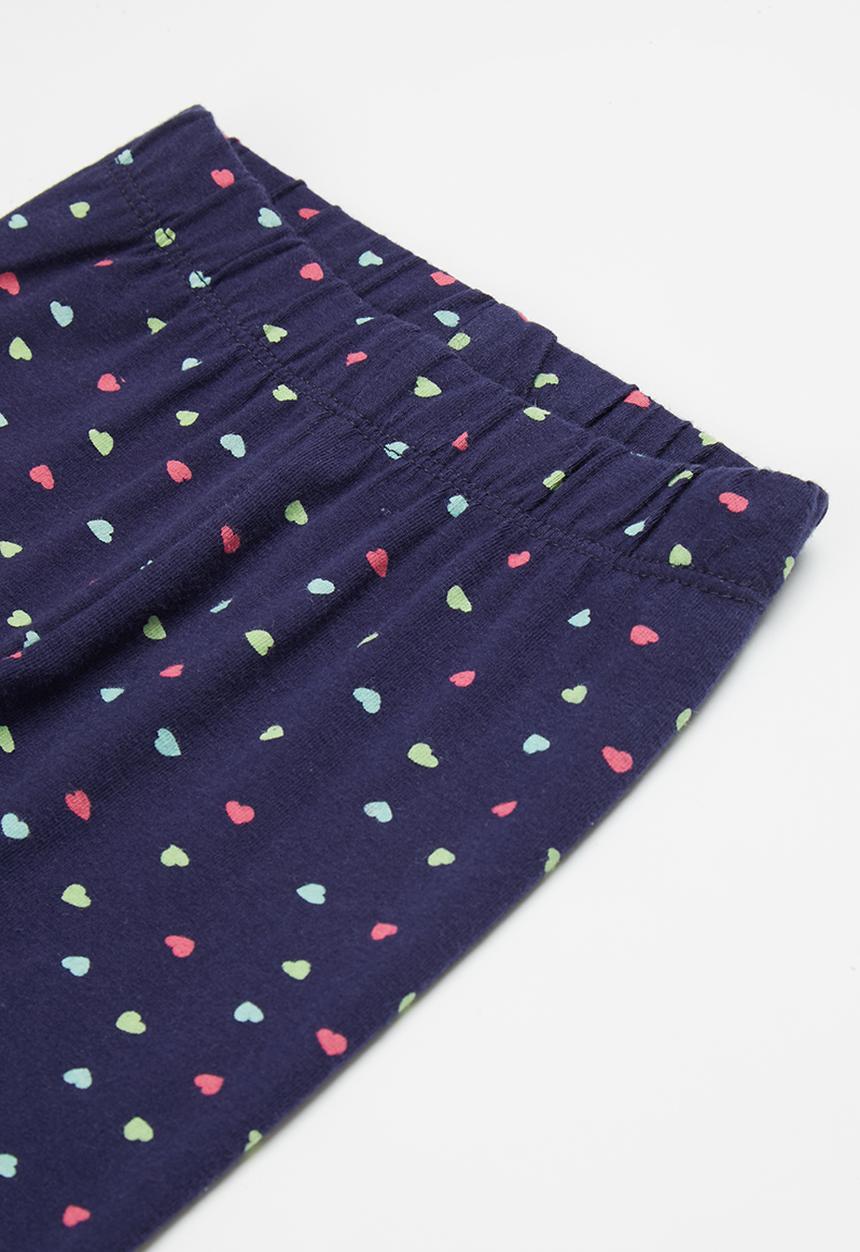 MINOTI - Girls basic aop legging - navy