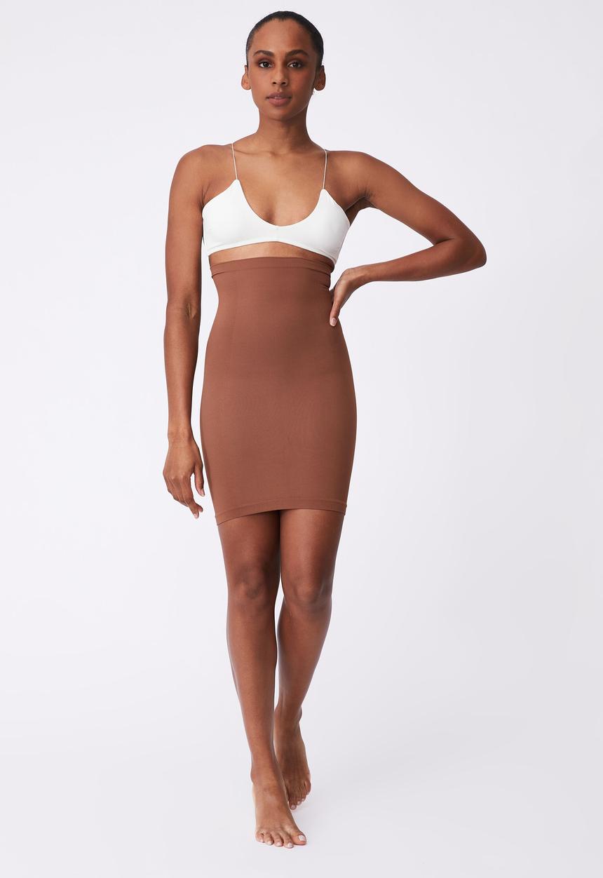 Cotton On - Smoothing  skirt - chocolate mousse