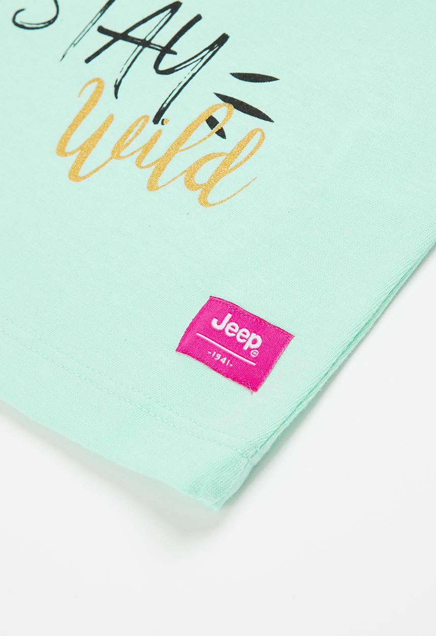 JEEP - Girls short sleeve graphic tee - mint 
