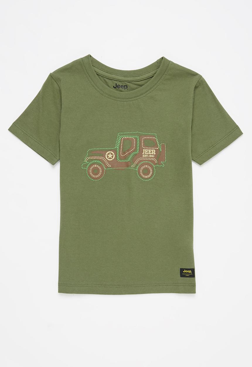 JEEP - Boys short sleeve graphic tee - khaki