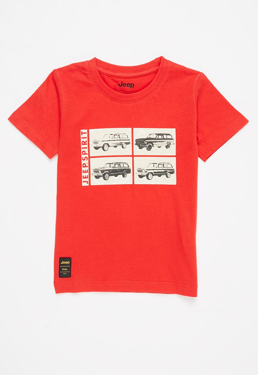 JEEP - Boys short sleeve graphic tee - red