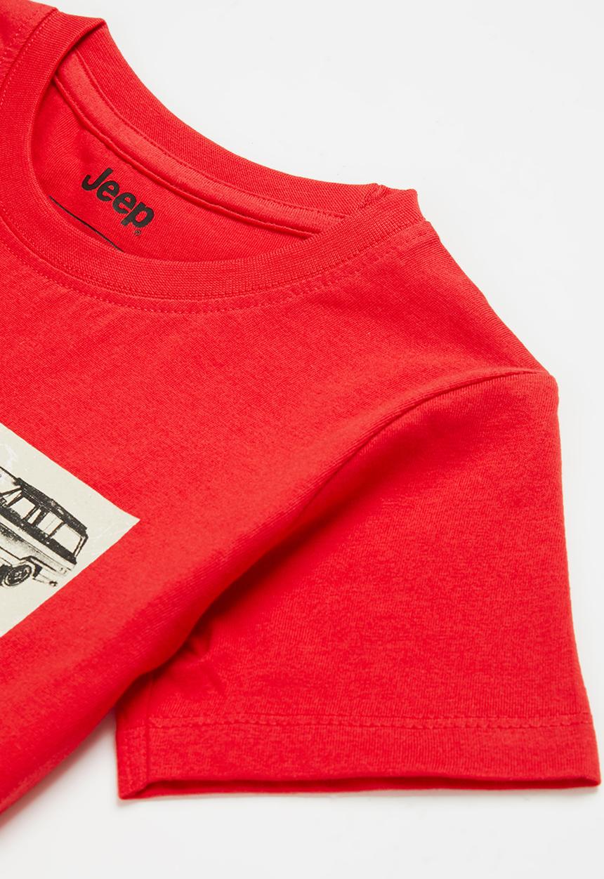 JEEP - Boys short sleeve graphic tee - red