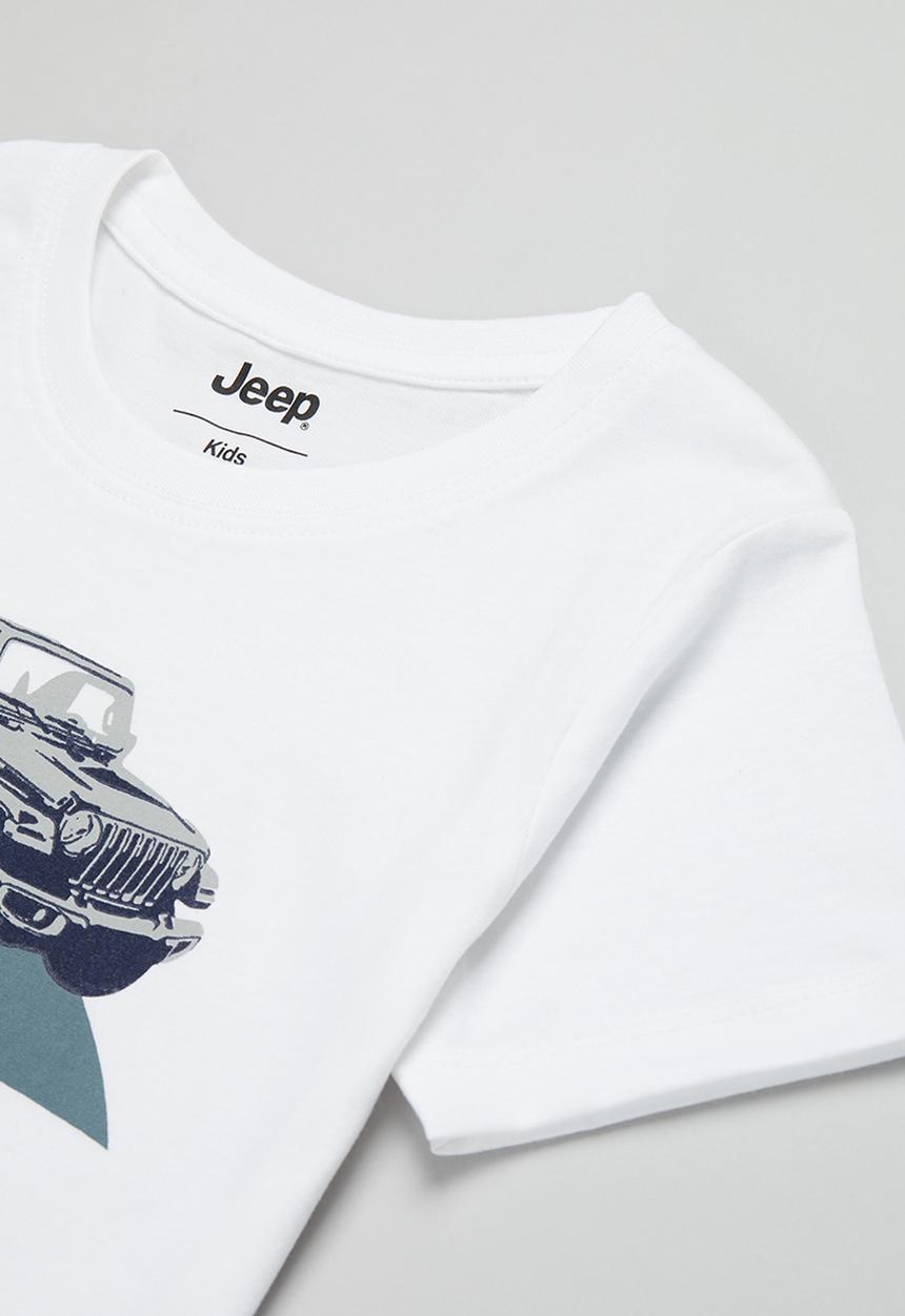 JEEP - Boys short sleeve graphic tee - white 