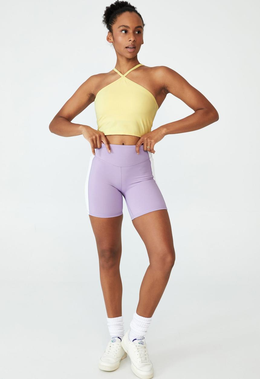 Cotton On - Smoothing side panel bike shorts - soft grape splice