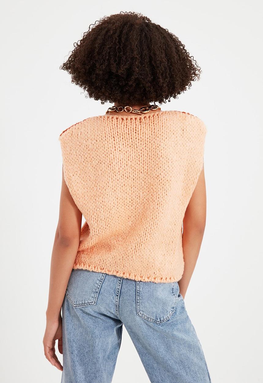 Trendyol - Color block knitwear sweater - cinnamon