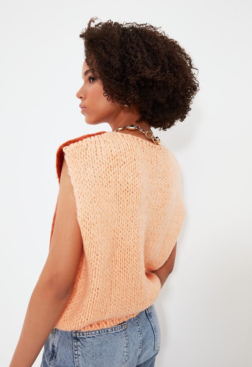 Trendyol - Color block knitwear sweater - cinnamon