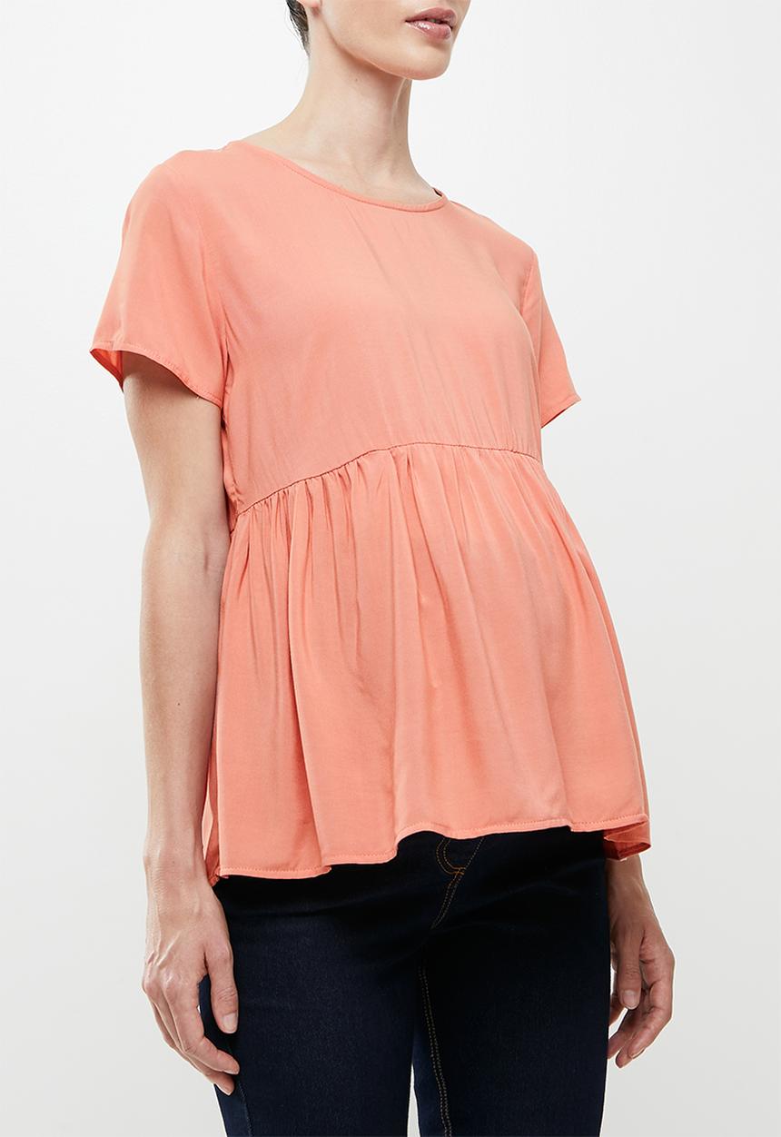edit Maternity - Babydoll top - canyon clay1