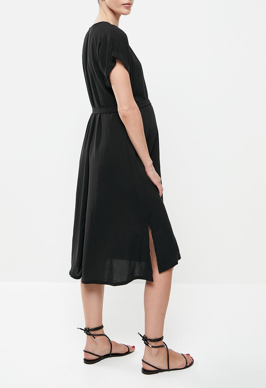 edit Maternity - V-neck dress - black