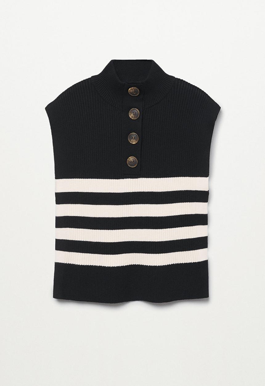 MANGO - Waistcoat mockr - black