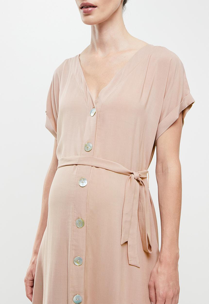 edit Maternity - V-neck dress - bark
