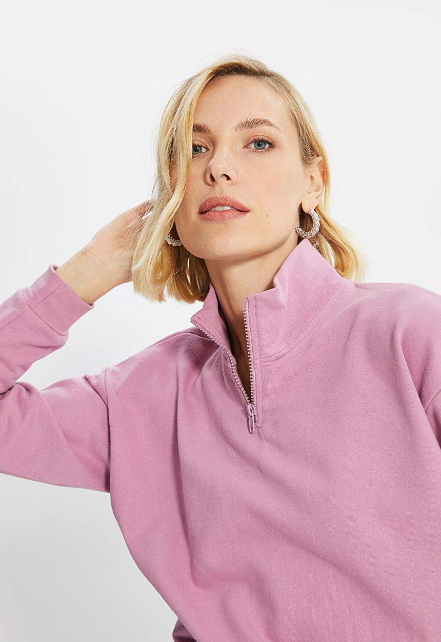 Trendyol - Basic sweatshirt - rose