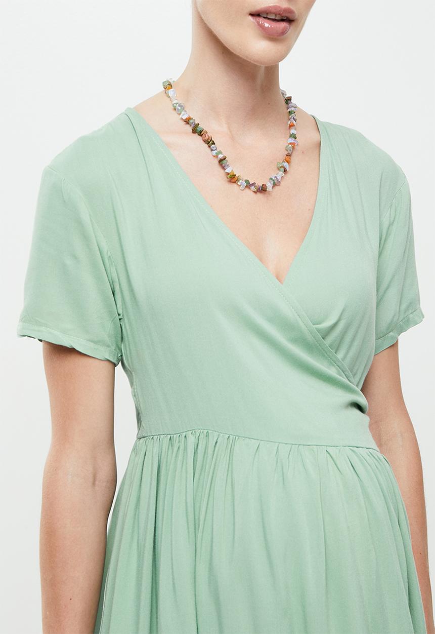 Superbalist - Feeding wrap dress - dusty sage