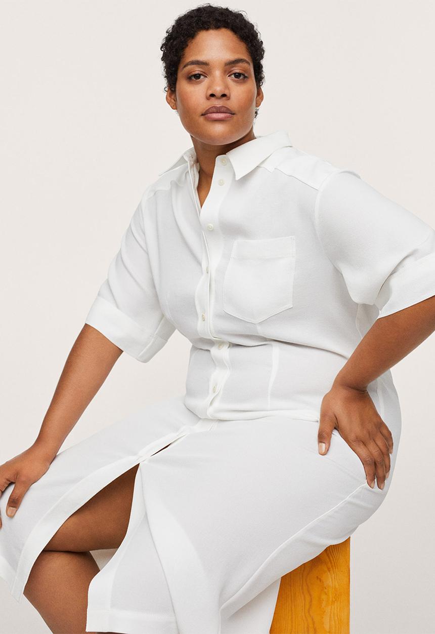 MANGO - Plus dress solomun - natural