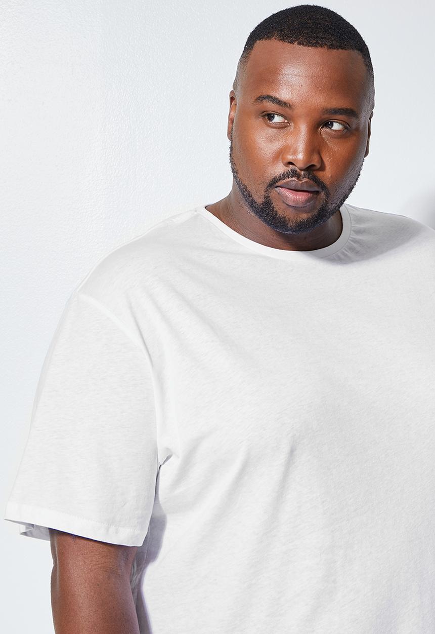 Superbalist - Nate plus crew neck tee - white 