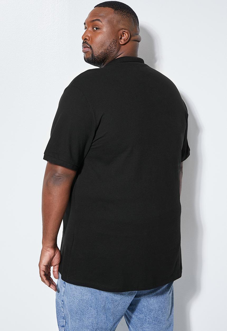 Superbalist - Luka slim pique golfer - black 