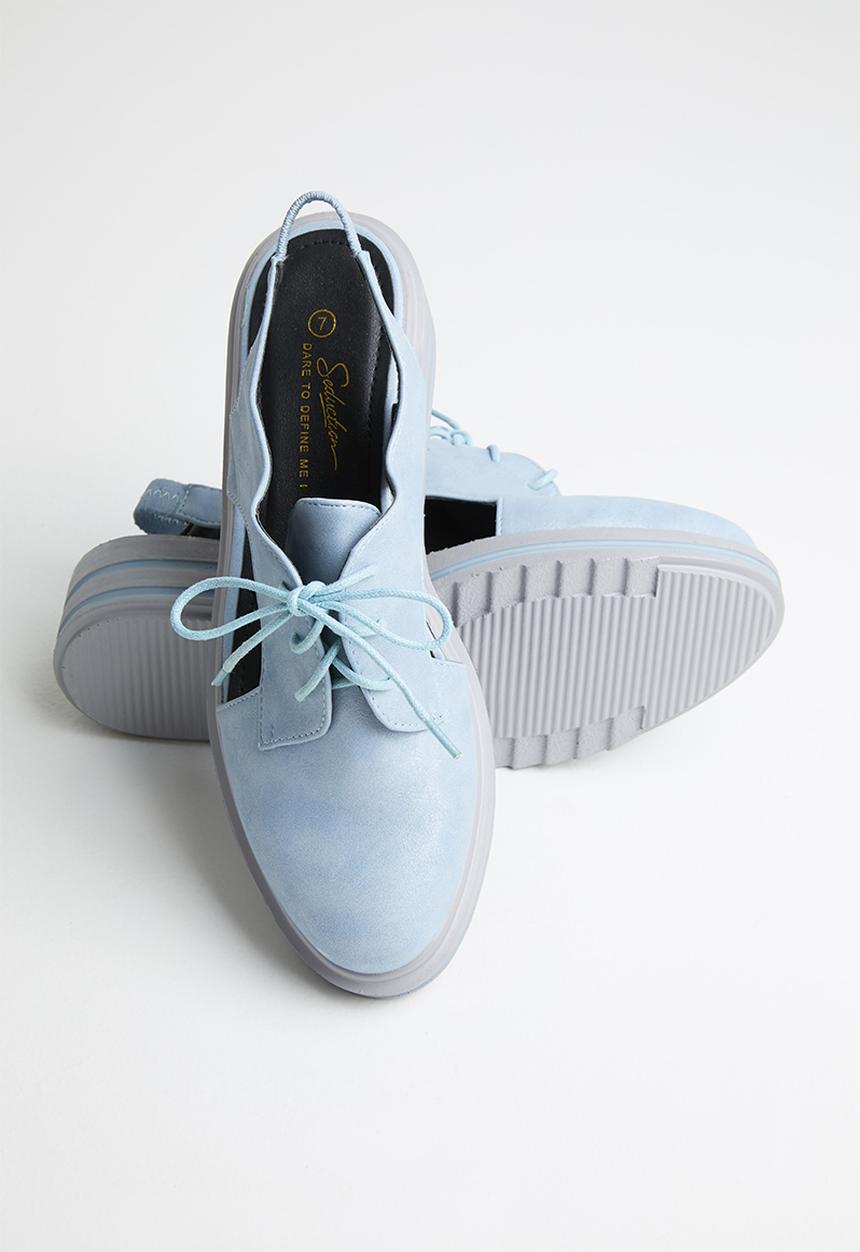 Seduction - Cutout flatform shoe - petrol blue