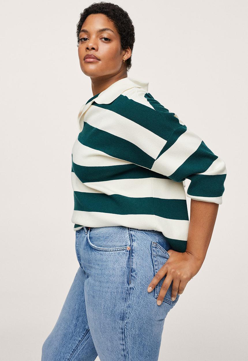 MANGO - Plus jeans havana - open blue