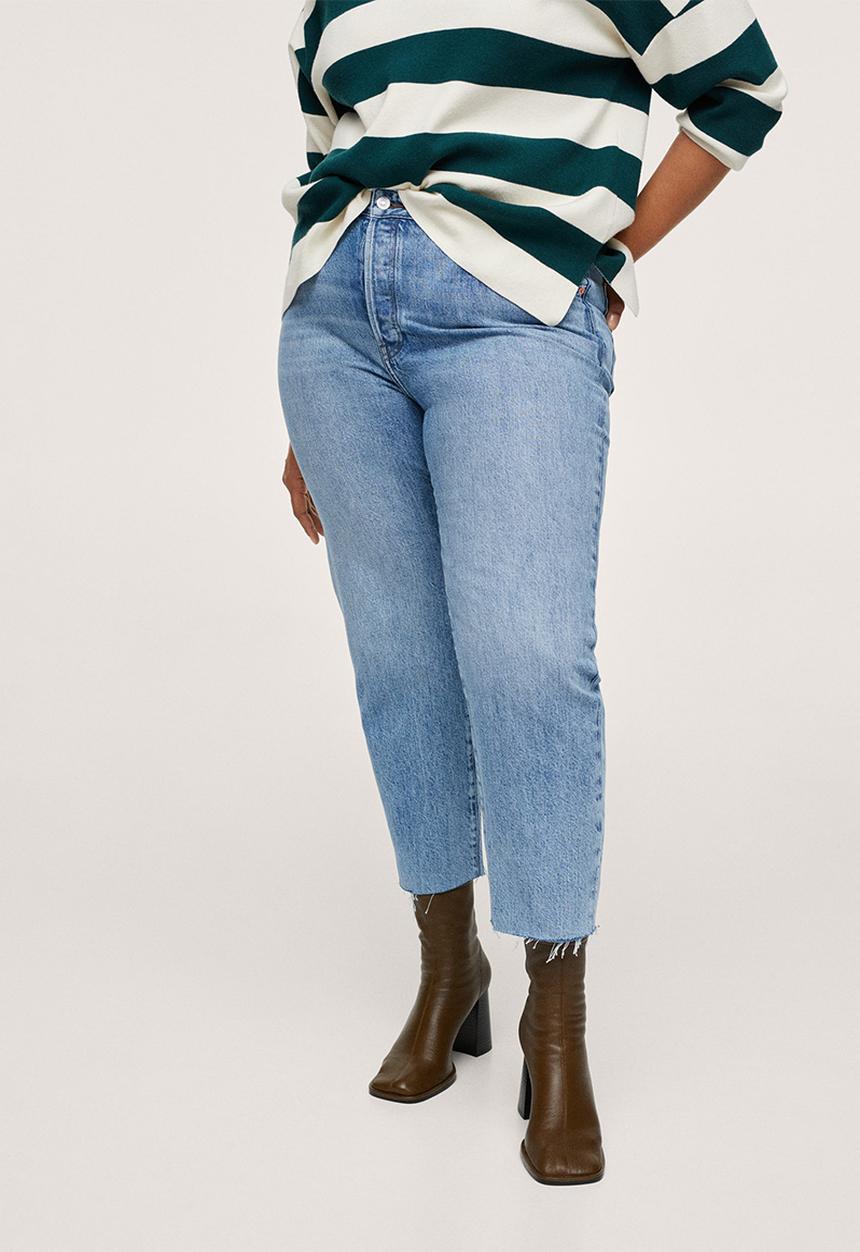 MANGO - Plus jeans havana - open blue