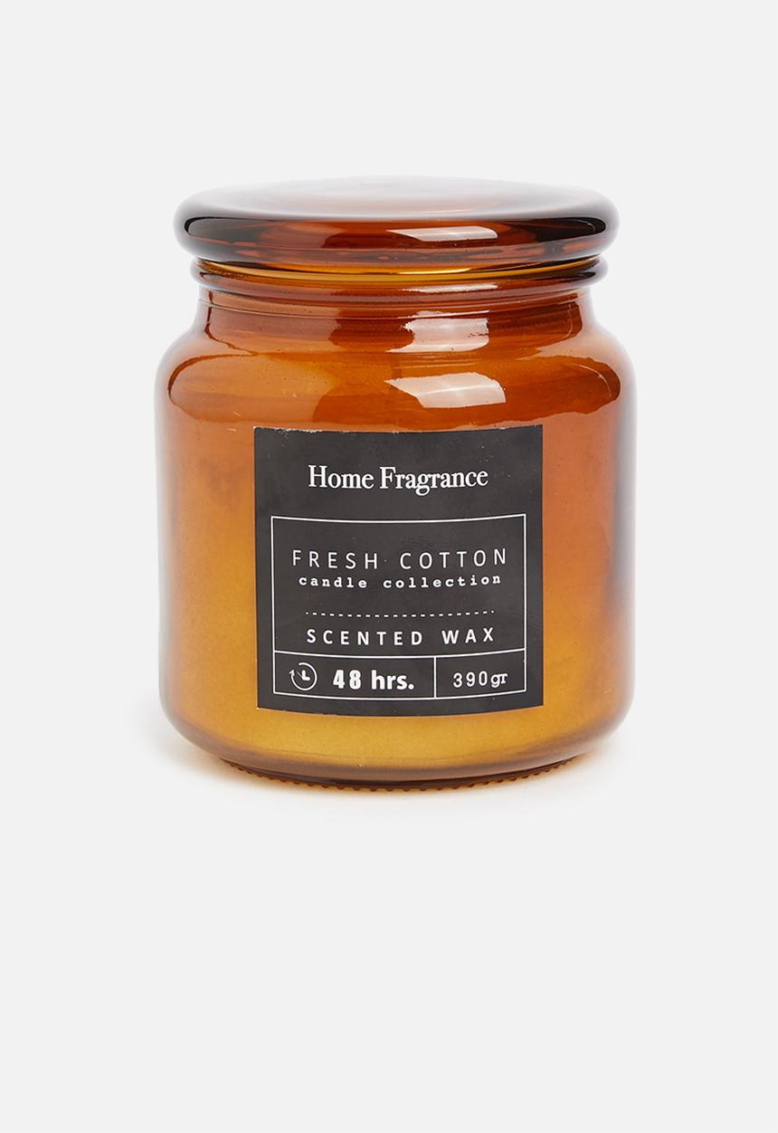 H&S - Amber glass candle - Fresh cotton
