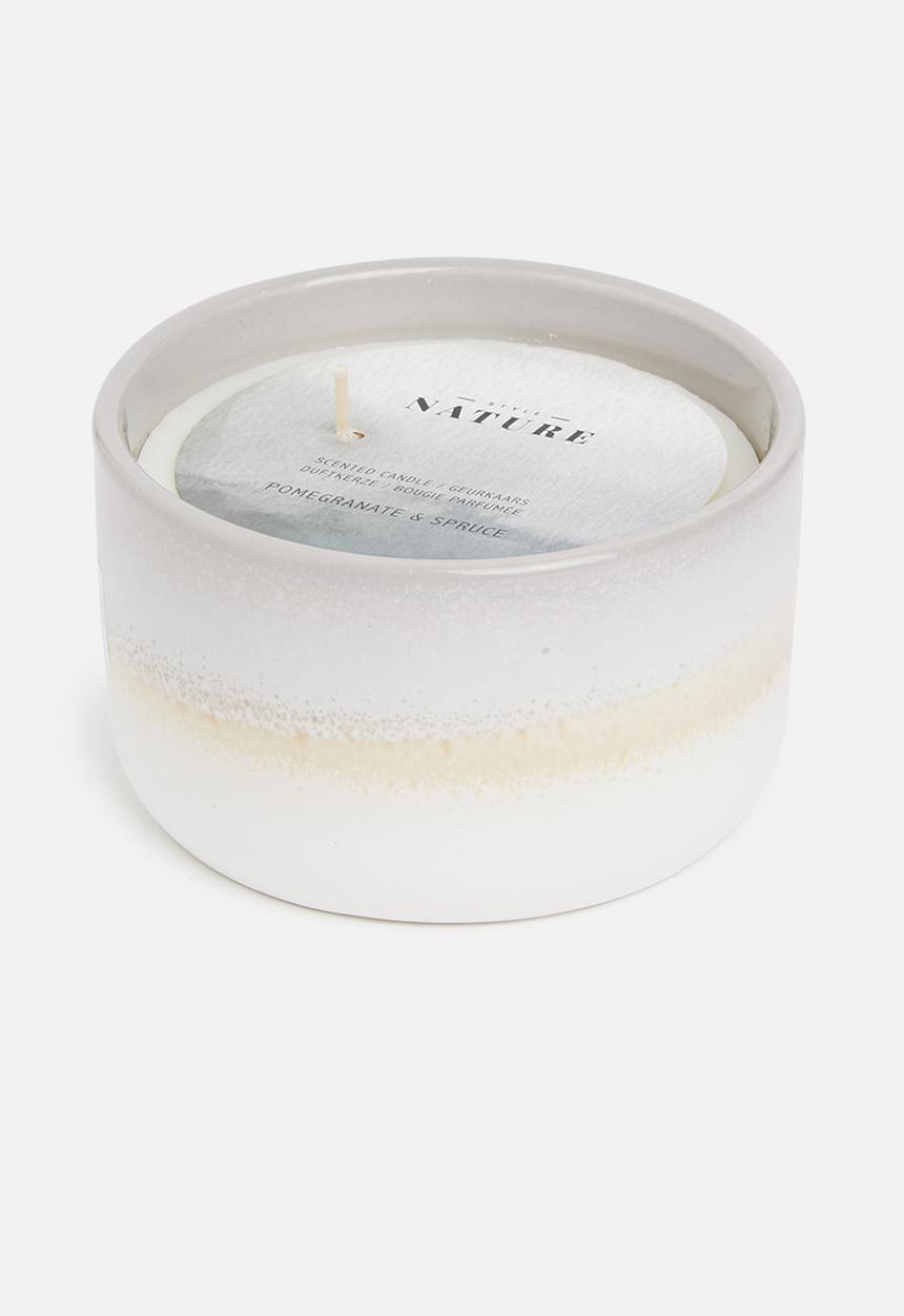 H&S - Pomegrenate & spruce scented candle - light grey