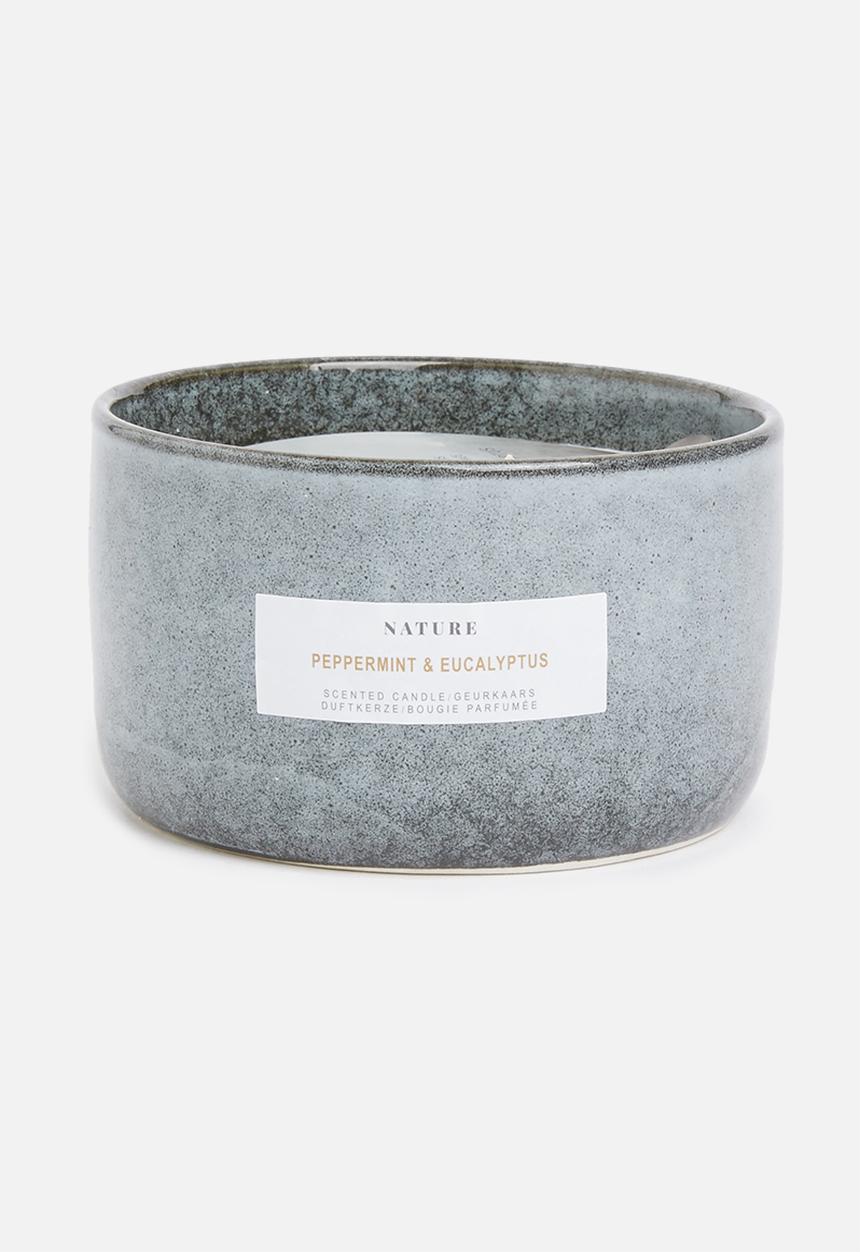 H&S - Peppermint & eucalyptus scented candle - blue grey