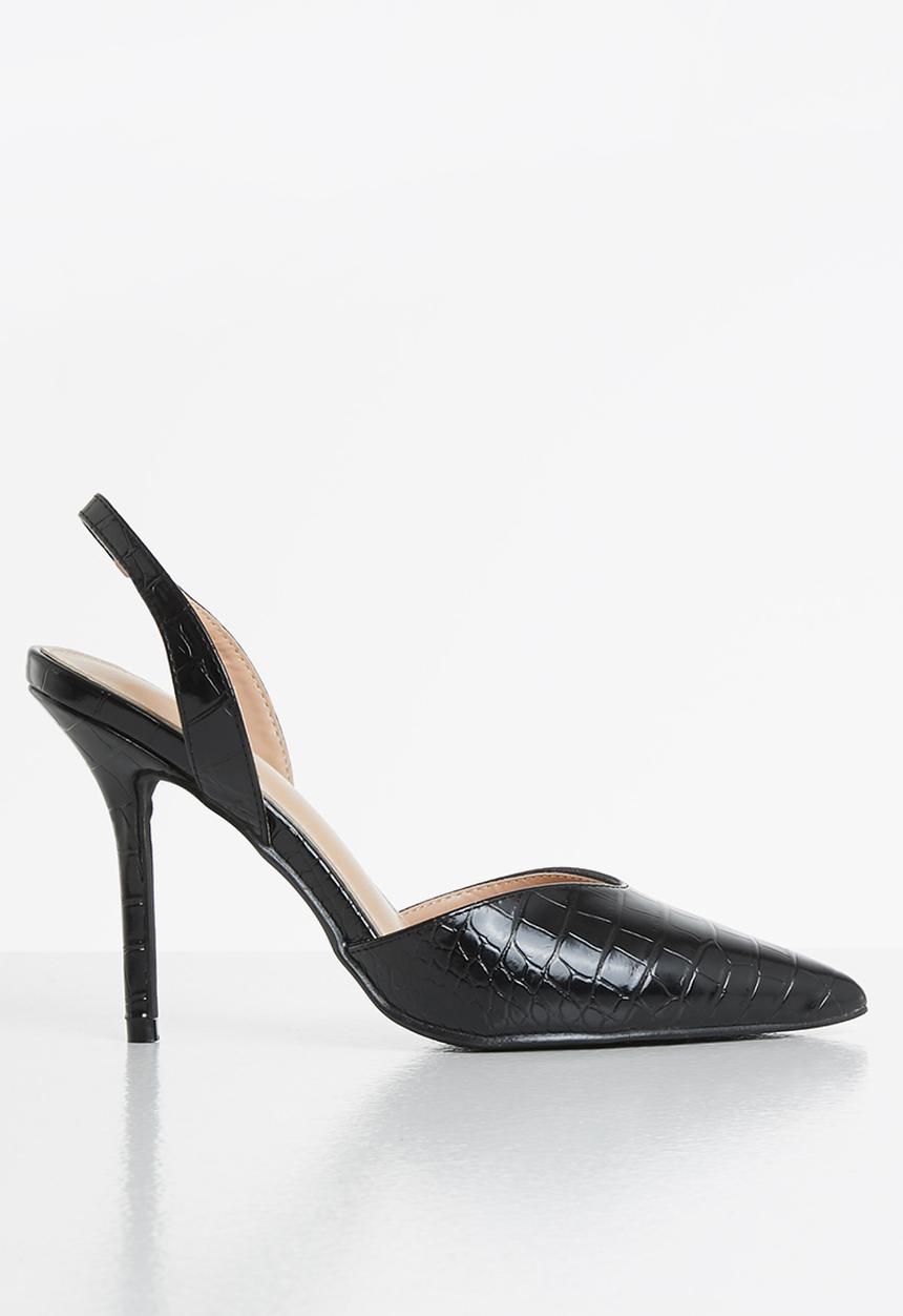 SISSY BOY - Party croc slingback court - black