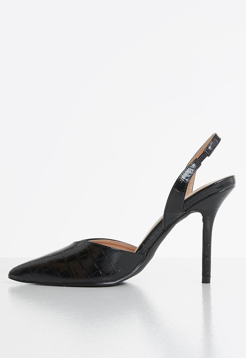 SISSY BOY - Party croc slingback court - black