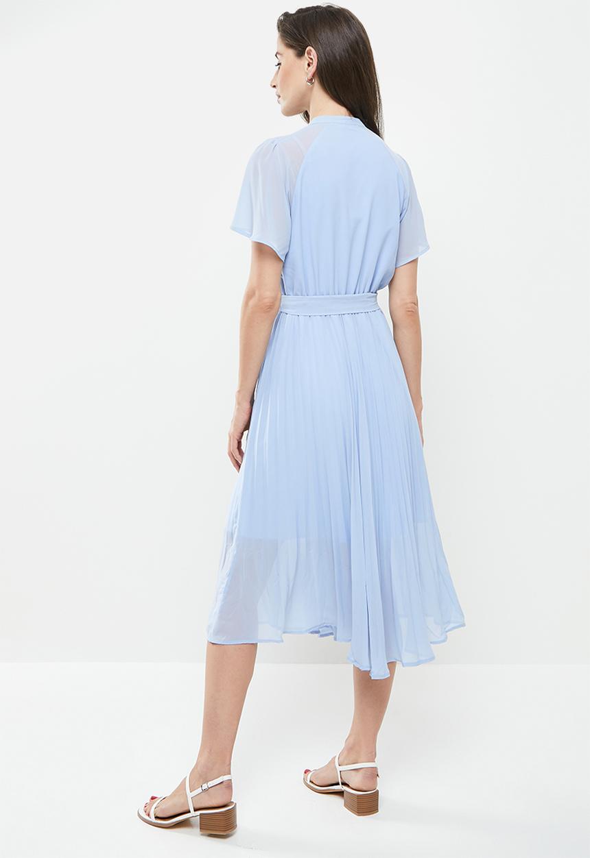 ONLY - Aida short sleeve midi dress - blue fog
