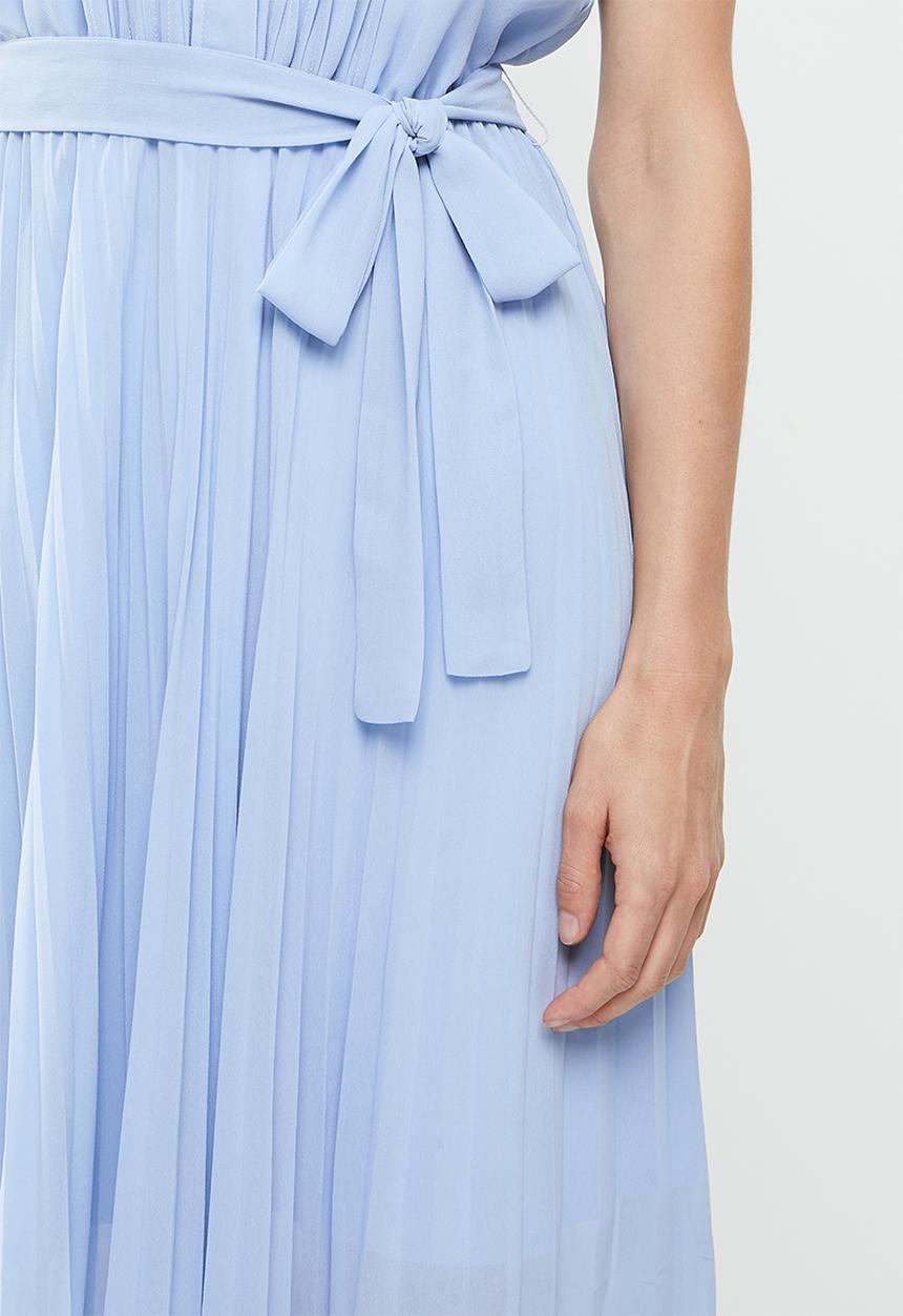 ONLY - Aida short sleeve midi dress - blue fog