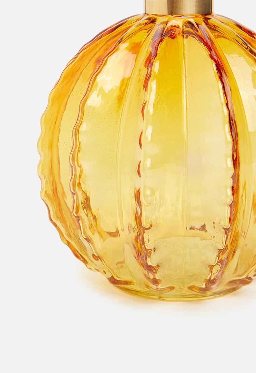 H&S - Golden neck glass vase - mustard