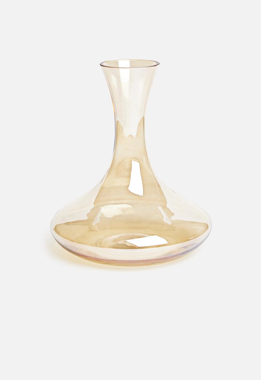 Excellent Houseware - Goldy glass decanter 2 litre - gold