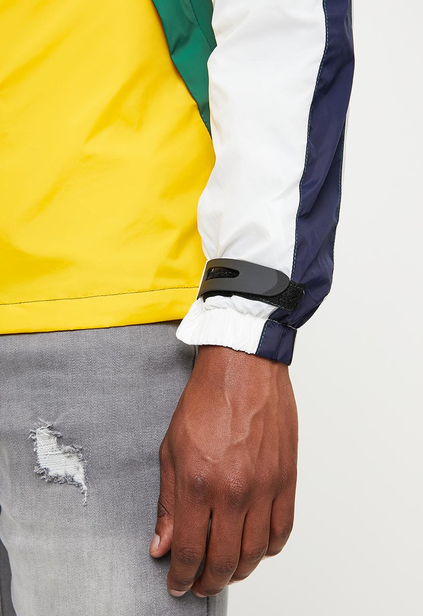 Cutty - Retro hooded colour block jacket - white