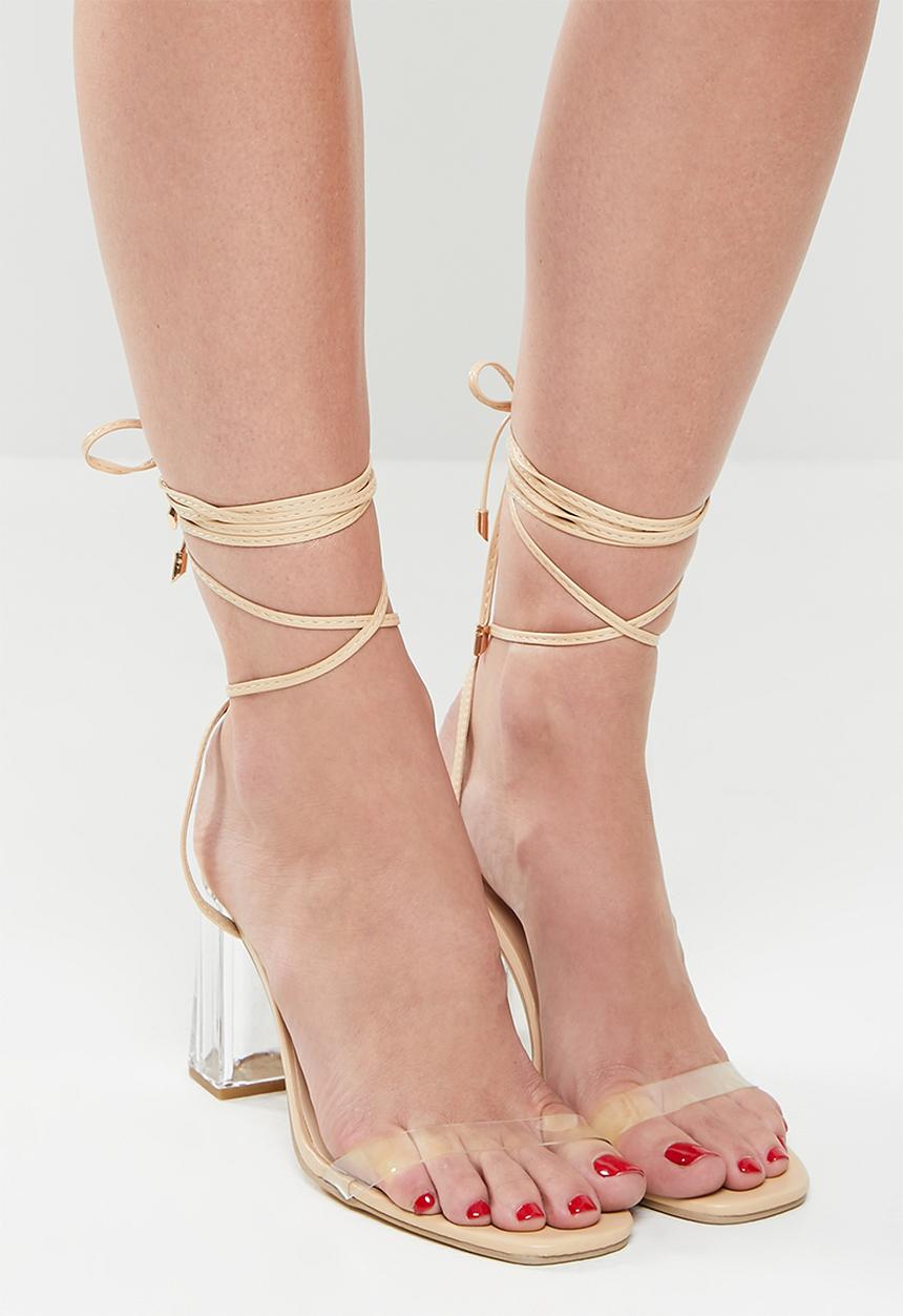 MILLA - Luna strappy stiletto - natural