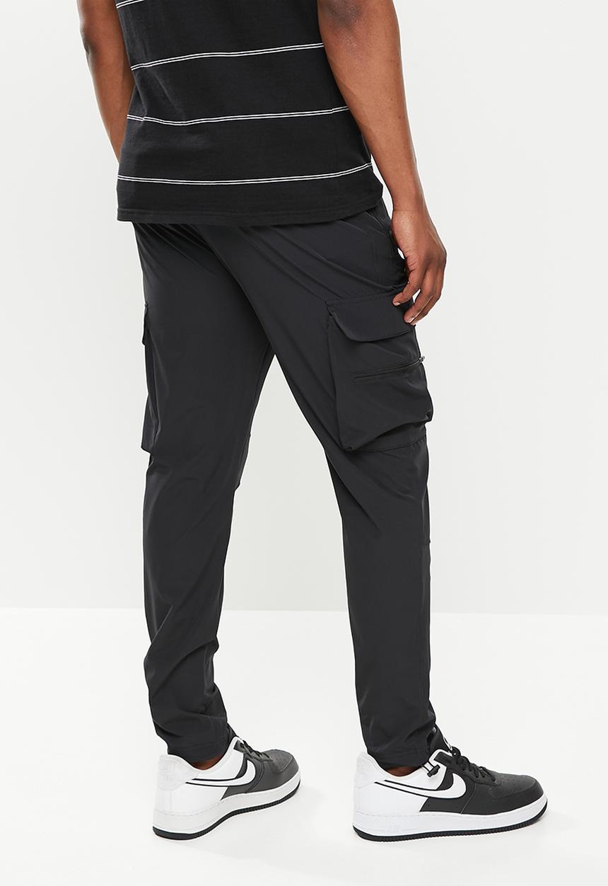 Cutty - Canyon regular fit cargo trackpants - black